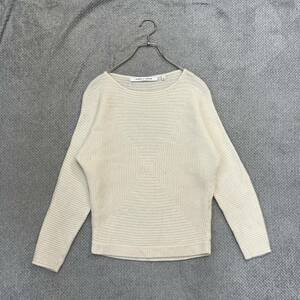 100円スタート♪ （4）UNIQLO and LEMAIRE ユニクロ ルメール　カシミヤ使用　ラムウールニット　サイズS　ローゲージセーター　ホワイト