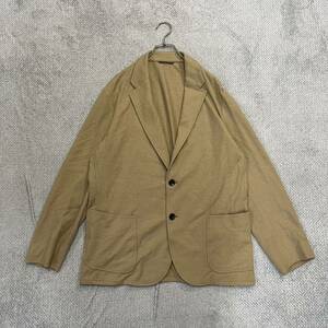 100円スタート♪ （7）united arrows ユナイテッドアローズ　ウールテーラードジャケット　サイズXL　シングルブレスト　春生地　ベージュ