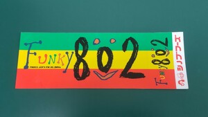 FUNKY802　FM802　ステッカー　ラジオ　ノベルティ　シノブフーズ