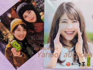  have .. original *.-. tea clear file 2 pieces set (2 kind ) / Matsumoto ... wistaria . not for sale 