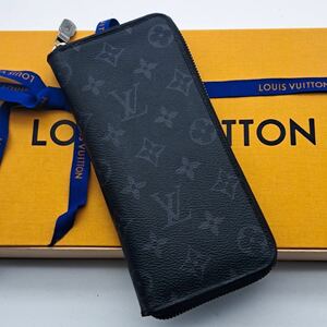 LOUIS VUITTON モノグラム エクリプスジッピーウォレット ヴェルティカル 長財布 ラウンドファスナーラウンドジップブラック