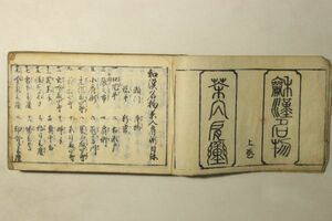 「万宝全書(和漢名物茶入肩衝 古今和漢諸道具見知鈔)」1冊｜茶道 茶道具 焼物 絵入り 木版画 古書 和本 古典籍 n1