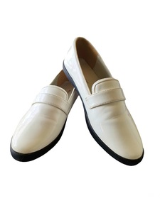 *MODE KAORI mode kaoli/ enamel rain shoes * pumps / white / low heel /..../ size M/23~23.5cm/ unused goods *