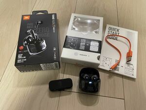 JBL TUNE FLEX GHOST BLACK ワイヤレスイヤホン Bluetooth 極美品 