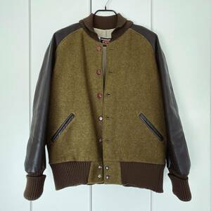 極美品 nepenthes × skookum × pendleton 希少サイズ42 メルトン レザー アワードジャケット スタジャン (ネペンテス L XL)