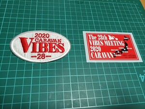 ■即決/送料無料■VIBES ハーレー バイブス ミーティング　MEETING ワッペン&ステッカー　2020年開催 コロナ元年 バイブズ バッジ バッチ