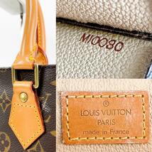 A4収納 大容量 Louis Vuitton ルイヴィトン サックプラ トートバッグ モノグラム M51140 フランス製 レザー ブラウン_画像9