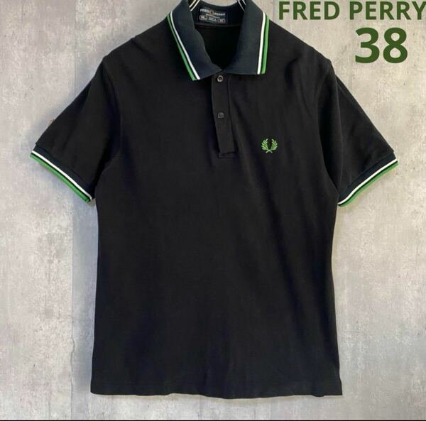 フレッドペリー　FRED PERRY ポロシャツ　黒　サイズ38 半袖ポロシャツ 