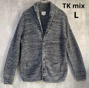  tea ke-TK mix cardigan L acrylic fiber 85% wool 15%