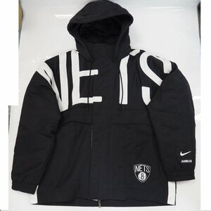 Th955841 ナイキ×アンブッシュ ジャケット Wmns BK Jacket NBA Collection Nets DB8576-010 Sサイズ ブラック NIKE x Ambush 中古