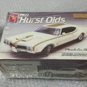 amt 1/25 Hurst Olds 1969 キット （シュリンク未開封品）箱痛み有り  Monogram 1/24 Heavy Chevy （開封品）現状品 箱痛み大の画像2