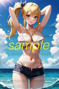 ☆ ルーシィ・ハートフィリア / Fairy Tail フェアリーテイル 高画質 高品質 A4サイズ アート ポスター セクシー 同人 巨乳 美尻 下着 