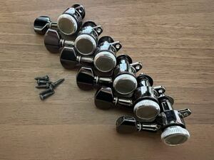 GOTOH SG381 MG-T Cosmo Black/ L6/ 07 Button/ ゴドーロックペグ　左サイド6連　コスモブラック