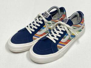 VANS レア!! SK-8 Low UC 紺 ネイビー スエード カラフル ストライプ US8 (26cm) アメリカ企画限定!! バンズ ハイトップ