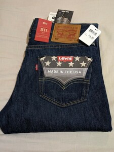 未使用品 Levi's リーバイス 511 04511-2301 USA製 ホワイトオーク コーンミルズ W30 デニムパンツ 即決 