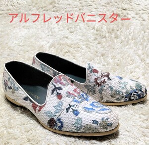 【良品★】サイズ43 alfredoBANNISTER 花柄スパンコールスリッポン◆アルフレッドバニスター (2)