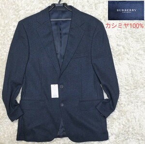 [ unused * cashmere 100%] size AB6 BURBERRY LONDON 2B tailored jacket / dark navy * Burberry London (2141)