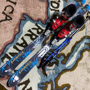 キスマーク　スキーセット138cmブーツ ロシニョール 22-22.5cm ストック 調整式　 ジュニア