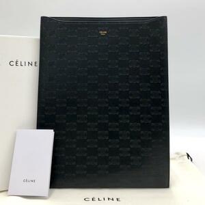 ［極美品］セリーヌ　CELINE タブレットケース　モバイルケース　ブラック　トリオンフ　ドキュメントケース