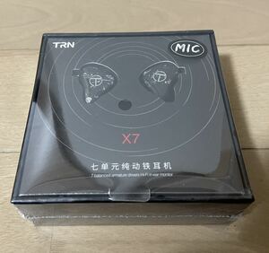 【未開封未使用】TRN X7 バランスドアマチュアイヤホン　7BA ブラック