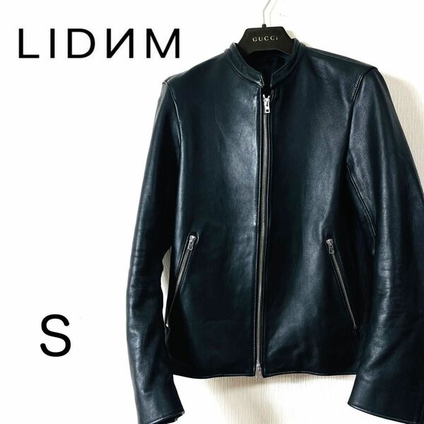 美品 LIDNM リドム シングルライダース ジャケット ラムレザー　S