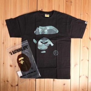 新品未使用！◆A BATHING APE◆アベイシングエイプ◆メンズ　Tシャツ　APE HEAD×迷彩柄　[M] ブラック br07016816