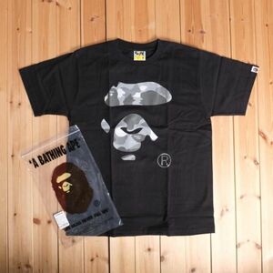 新品未使用！◆A BATHING APE◆アベイシングエイプ◆メンズ　 Tシャツ　APE HEAD×迷彩柄　[M] ブラック br07016814