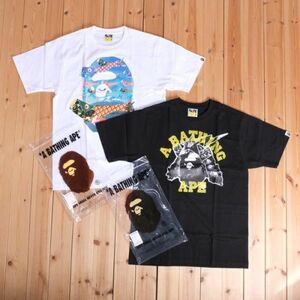 新品未使用！◆A BATHING APE◆アベイシングエイプ◆メンズ　 Tシャツ　おまとめ２点セット　[M] マルチカラー br07016803