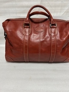 2196koruchina leather Boston bag long-term keeping goods scratch equipped secondhand goods travel bag * travel bag Brown 