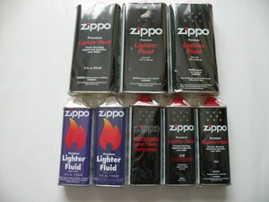 1999-2015 ZIPPO FLUID CAN・オイル缶・紫缶＆黒缶・ラージ・サイズ＆レギュラー・サイズ・８缶セット・ドイツ・ブラジル・中国・アメリカ