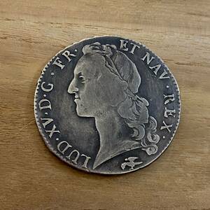 フランス 大型銀貨 1769年 28.7g 銀貨 外国硬貨 ET NAV REX アンティークコイン 古銭 