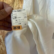 美品　UNTITLED アンタイトル　日本製　カットソー 白 半袖カットソー レース　シースルー 生地切替　トップス　2771_画像9