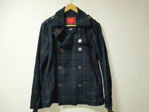 WOOLRICH 　ウールリッチ　　ウール　ライダースジャケット　チェック柄　　サイズ　L　　　　（３Eタフ