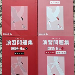 【一部書込みあり】四谷大塚★予習シリーズ_国語_最難関問題集6年上_演習問題集(難関校対策)6年下★全4冊セット★中学受験_小6