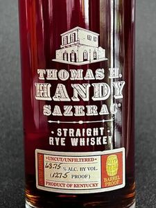 希少ウイスキー：Buffalo Trace Thomas H.Handy 2008 63.75% バッファロートレース・サゼラック ライウイスキー:ヴァンウインクル バーボン