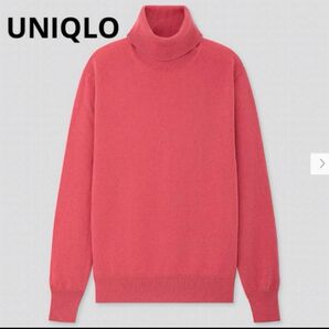 【美品】UNIQLO カシミヤ タートルネック セーター ニット ピンク S