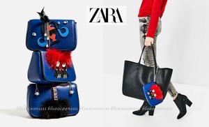 新品同様の美品です【ZARAザラ】THE TWIN DOLL MINI BAG ファー付斜めがけチェーンバッグ クロスボディバッグ Tシャツ スカート パンツ