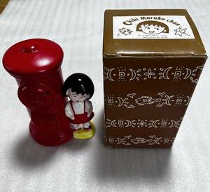 未使用 ちびまる子ちゃん 陶器製 貯金箱 置物 昭和レトロ ポスト 赤 コレクション 1990年 希少 レア 昭和 レトロ 当時物 