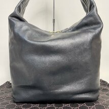 2402-16-4｜美品｜GUCCI グッチ ワンショルダーバッグ 本革 レザー ブラック 保存袋・ケアカード付き_画像3