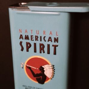 アメスピ 初期型オリジナル 日本語ロゴなし タバコケースレア限定 スライド式 英字表記のみ アメスピ缶 スチール製