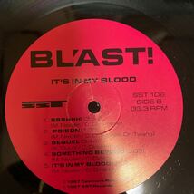 【美品】 BLAST! 「IT'S IN MY BLOOD」 SST106 1987年 レコード LP_画像6