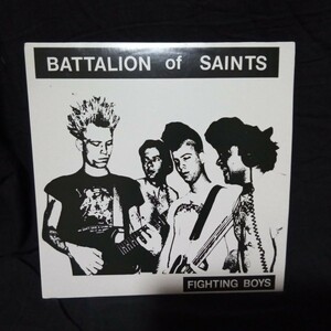 【カラー盤・インサート付】 BATTALION of SAINTS 「Fighting Boys」 LPレコード　パンク・ハードコア