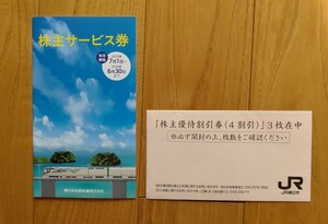 JR East Japan stockholder hospitality discount ticket (4 discount )3 sheets 