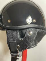 ショーティー　XL59－62 ヘルメット　ポリヘル　ポリスへルメット　ハーフ　ブラック_画像3