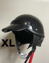 ショーティー　XL59－62 ヘルメット　ポリヘル　ポリスへルメット　ハーフ　ブラック_画像1