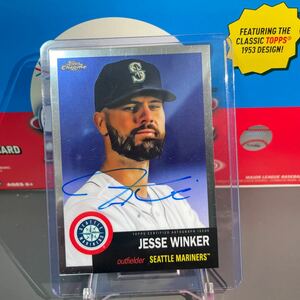 【サイン入り！】 Topps 野球カード MLB Jesse winker 2022年度 cpa-jw