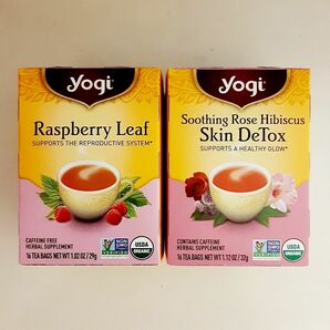 　★Yogi Tea　ヨギティー　スキンデトックス　ウーマンズラズベリーリーフ　tb16袋×2箱　オーガニック　ハーブティー