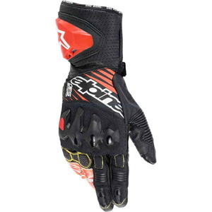 在庫あり アルパインスターズ グローブ 3556622 GP TECH v2 GLOVE BLACK WHITE RED FLUO(1231) サイズ:XL