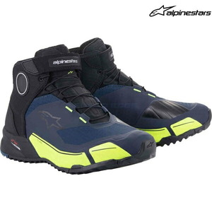 在庫あり アルパインスターズ シューズ 2611820 CR-X DRYSTAR RIDING SHOE BLACK DARK BLUE YELLOW FLUO サイズ:9/26.5cm