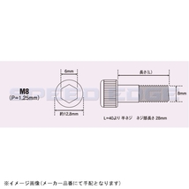 在庫あり POSH ポッシュ 900845-K2 キャップボルト(ステンレス/ブラック)(2本入)M8X45mm ブラック_画像2